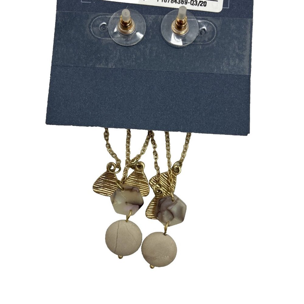 Universal Thread Womens Dangle Earrings Boho Chain Drop Semi Precious - Picture 4 of 4